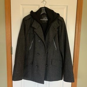 Express Men’s Hooded Pea Coat